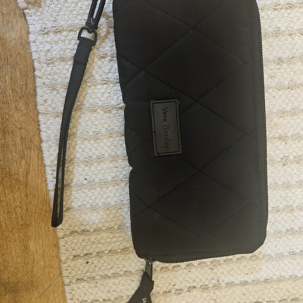 Vera Bradley Black Quilted Wristlet